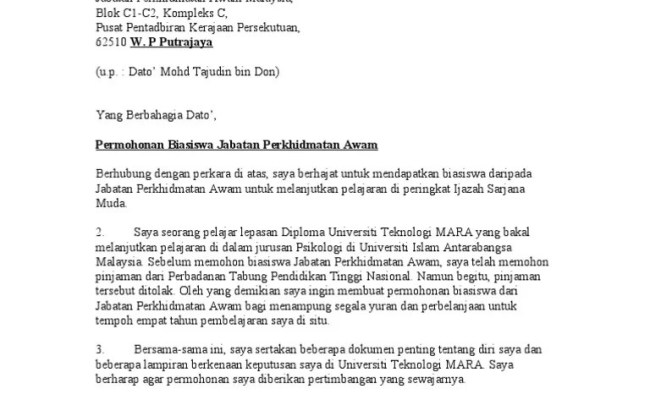 Mempertimbangkan permohonan penangguhan pembayaran balik pinjaman mara ini. Contoh Surat Rayuan Pinjaman Pelajaran Mara New Sample H Otosection