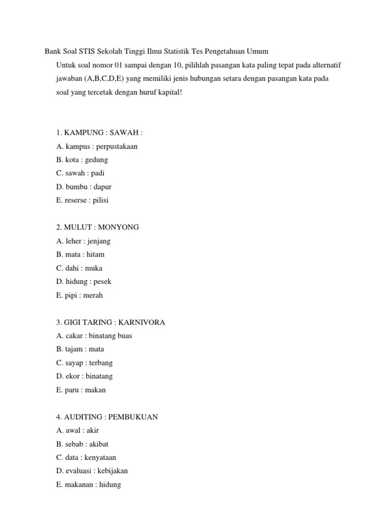 32+ contoh soal matematika dasar dan pembahasannya pdf. Download Soal Stis Dan Pembahasannya Lasopapie