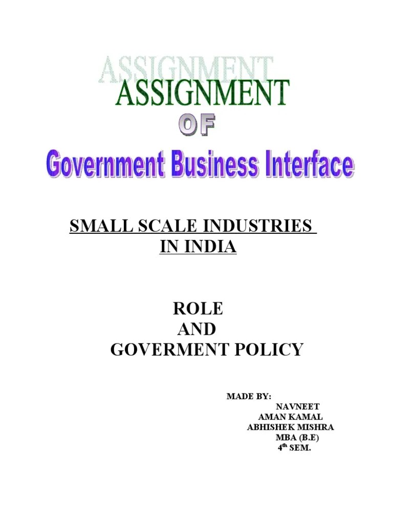 Small Scale Industries In India | PDF | Small And Medium Sized Enterprises | Economy Of India