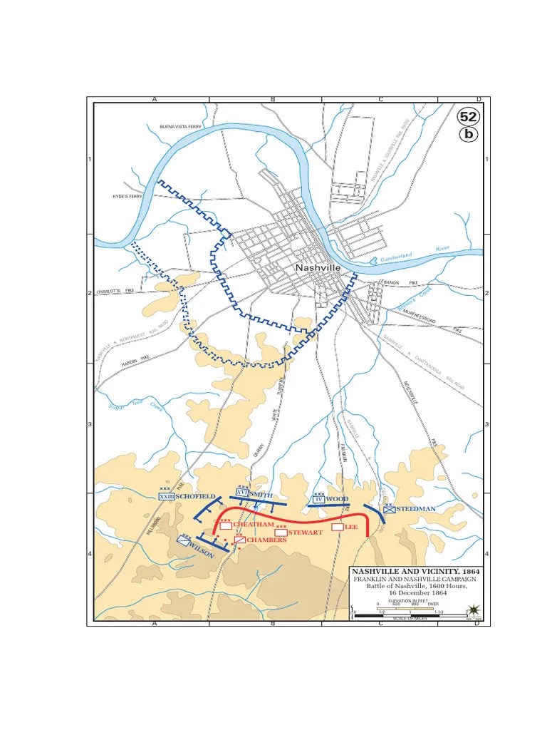 The Battle Of Nashville Situation About 1600 Hours 16 December PDF 1