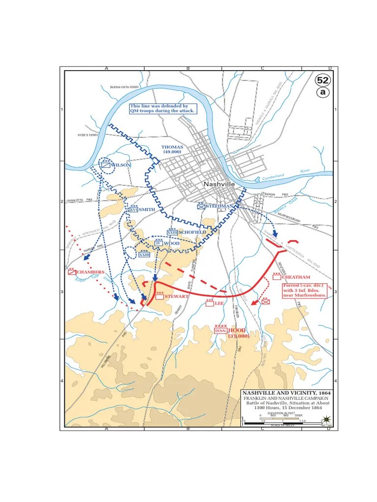 The Battle Of Nashville Situation About 1300 Hours 15 December PDF 1