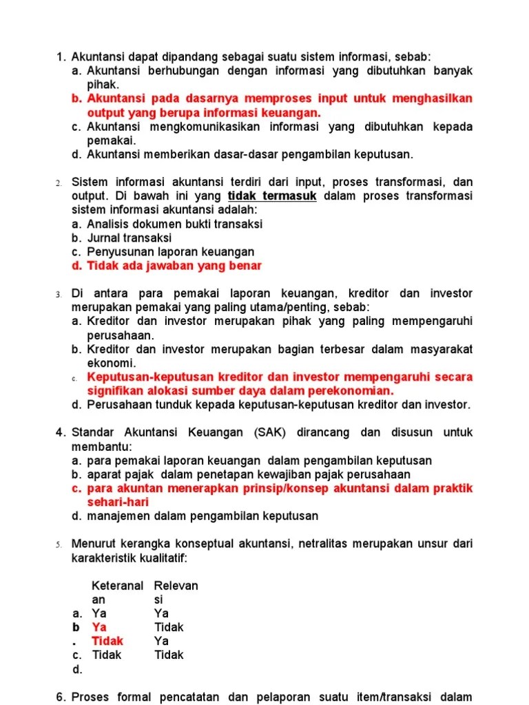 18 Contoh Soal Ekonomi Akuntansi Sebagai Sistem Informasi Cute766
