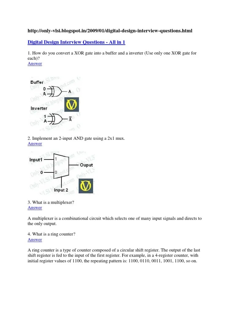 Interview Questions 1 | PDF | Field Programmable Gate Array | Dynamic Random Access Memory