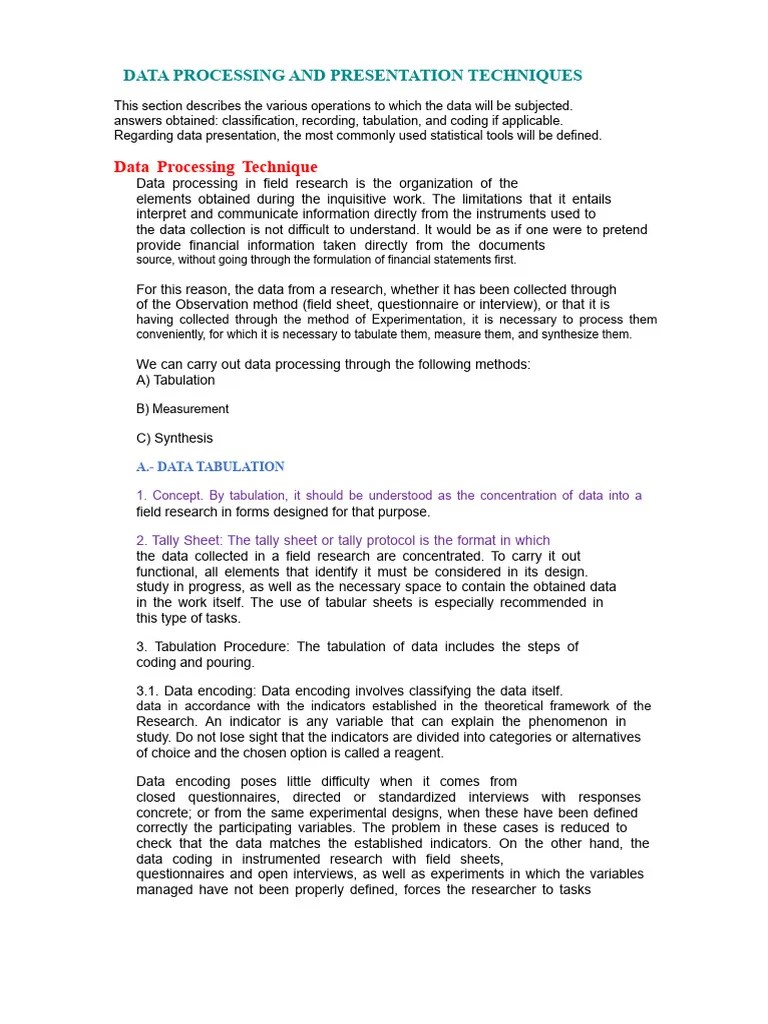 Session 17 Data Processing And Presentation Techniques Pdf Level