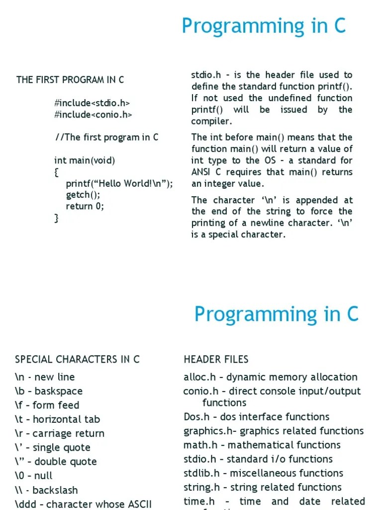 Learn C Programming Fundamentals With Examples | PDF | Control Flow | C ...