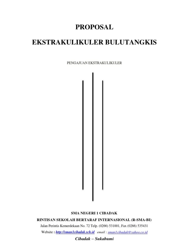Proposal Pengajuan Ekstrakulikuler | PDF