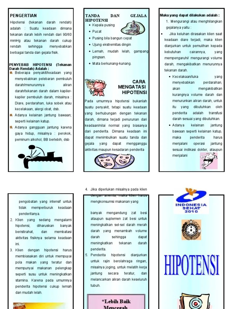 Leaflet Hipotensi | PDF