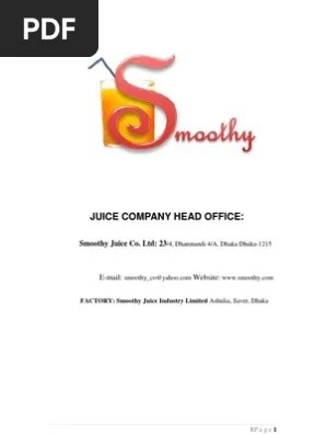 Marketing Plan Of Juice Company Juice Beverages