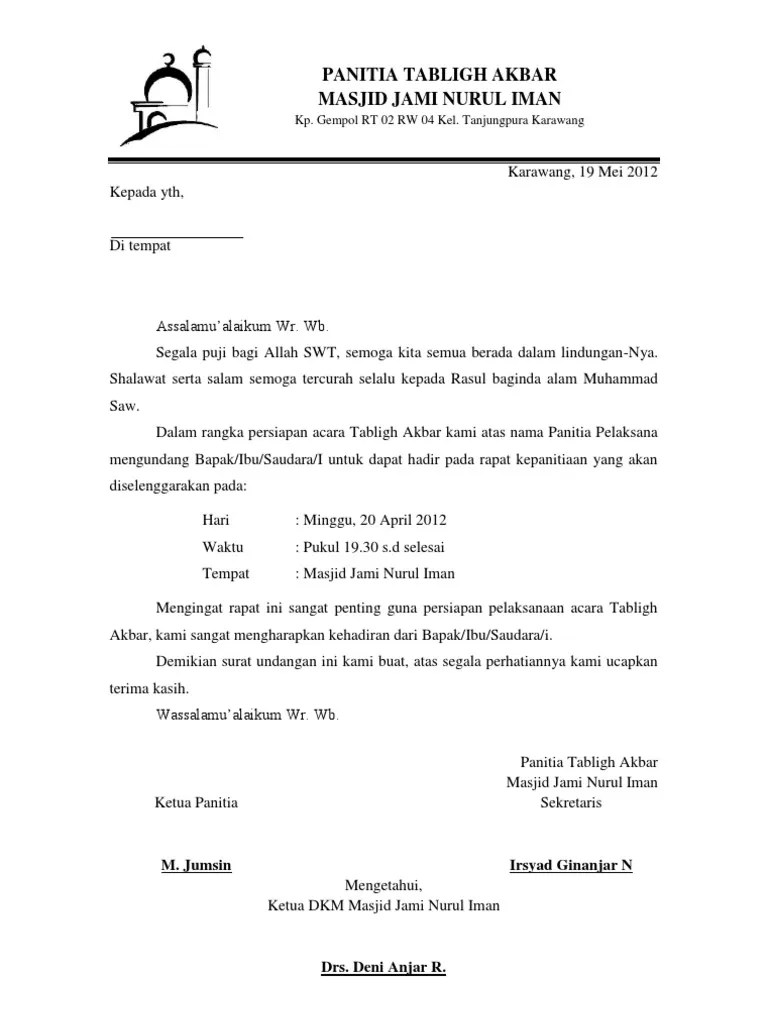 Contoh surat undangan pengajian isra miraj have an image associated with the othercontoh surat undangan pengajian isra . Contoh Undangan Isra Miraj 2019 Beinyu Com