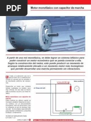 Motor Monofasico Con Capacitor De Marcha Energia Electrica