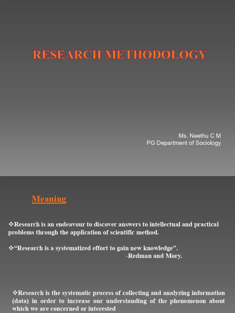 Research methodology