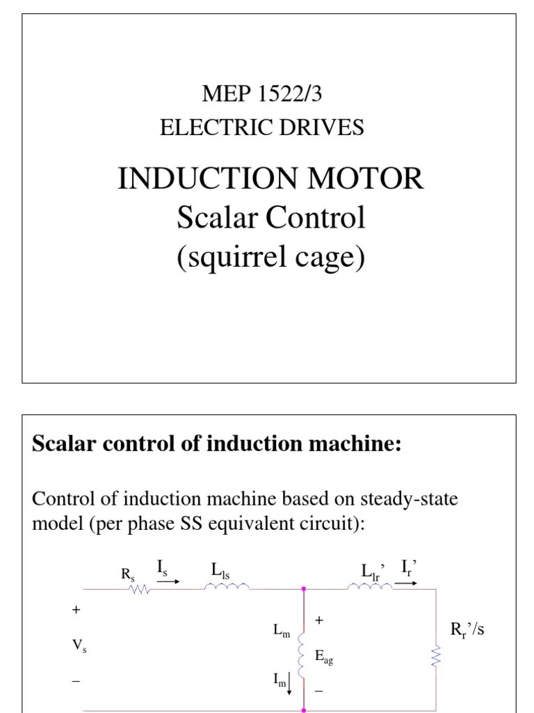 Induction Motor Scalar Control | Download Free PDF | Components | Force