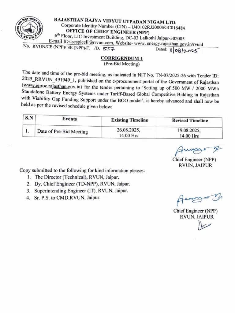 Pre Bid Meeting Notice Pdf