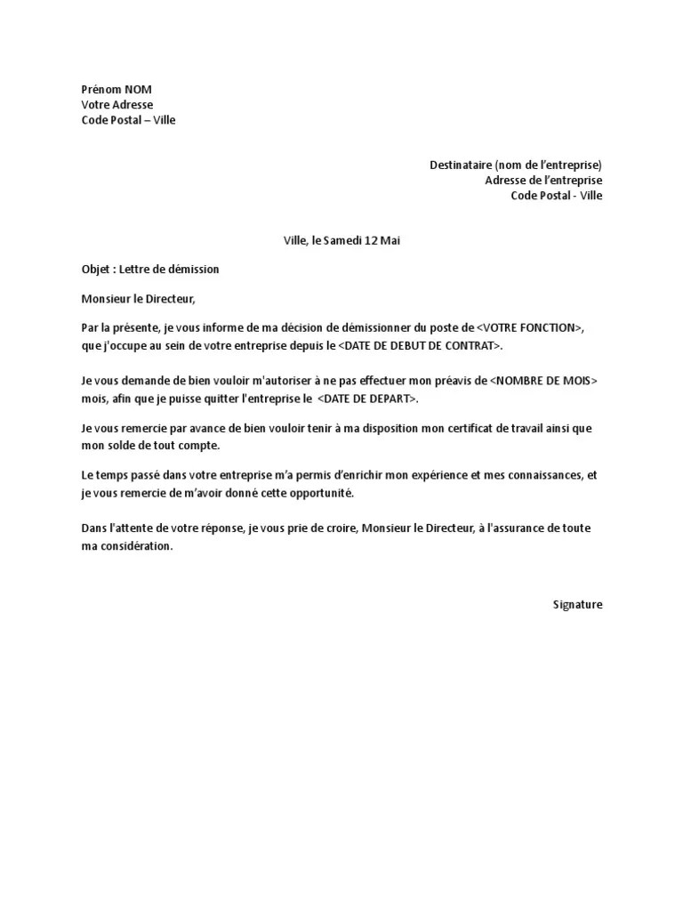 We did not find results for: Lettre Demission Sans Preavis
