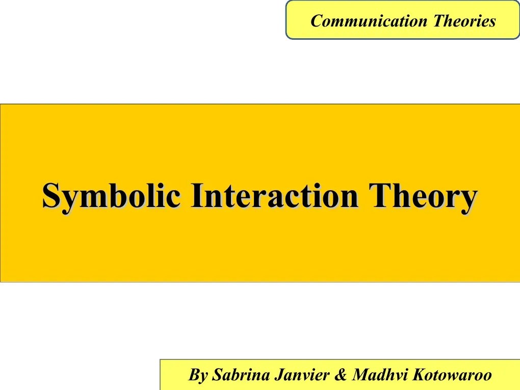 Symbolic Interaction Theory | Self | Concept