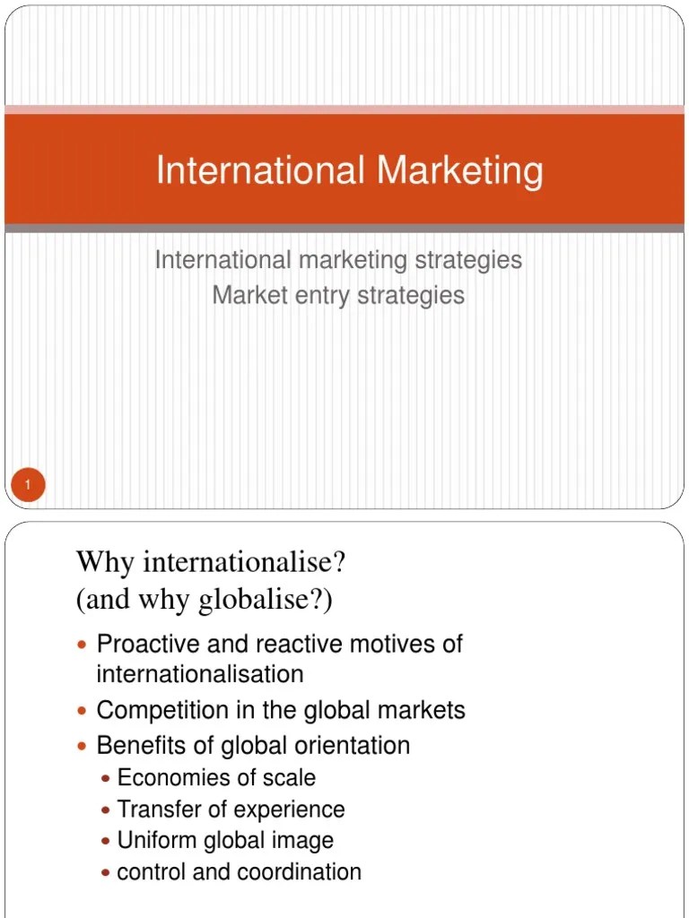 International Marketing Strategies Market Entry Strategies | PDF | Joint Venture | Franchising