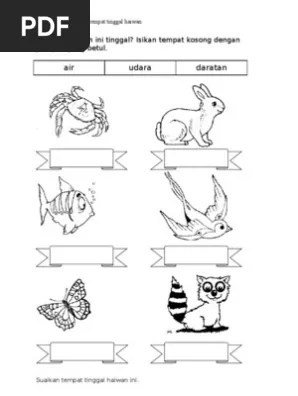Tempat tinggal haiwan worksheet id: St 3 4 5 Mengecam Tempat Tinggal Haiwan Pdf