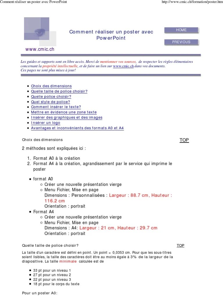 Des plus chargés en images, parfaits pour les architectes et les designers, aux plus colorés qui plairont aux professionnels de la publicité et du marketing, vous pouvez utiliser gratuitement une large … Comment Realiser Un Poster Avec Powerpoint Pdf Microsoft Powerpoint Mise En Page