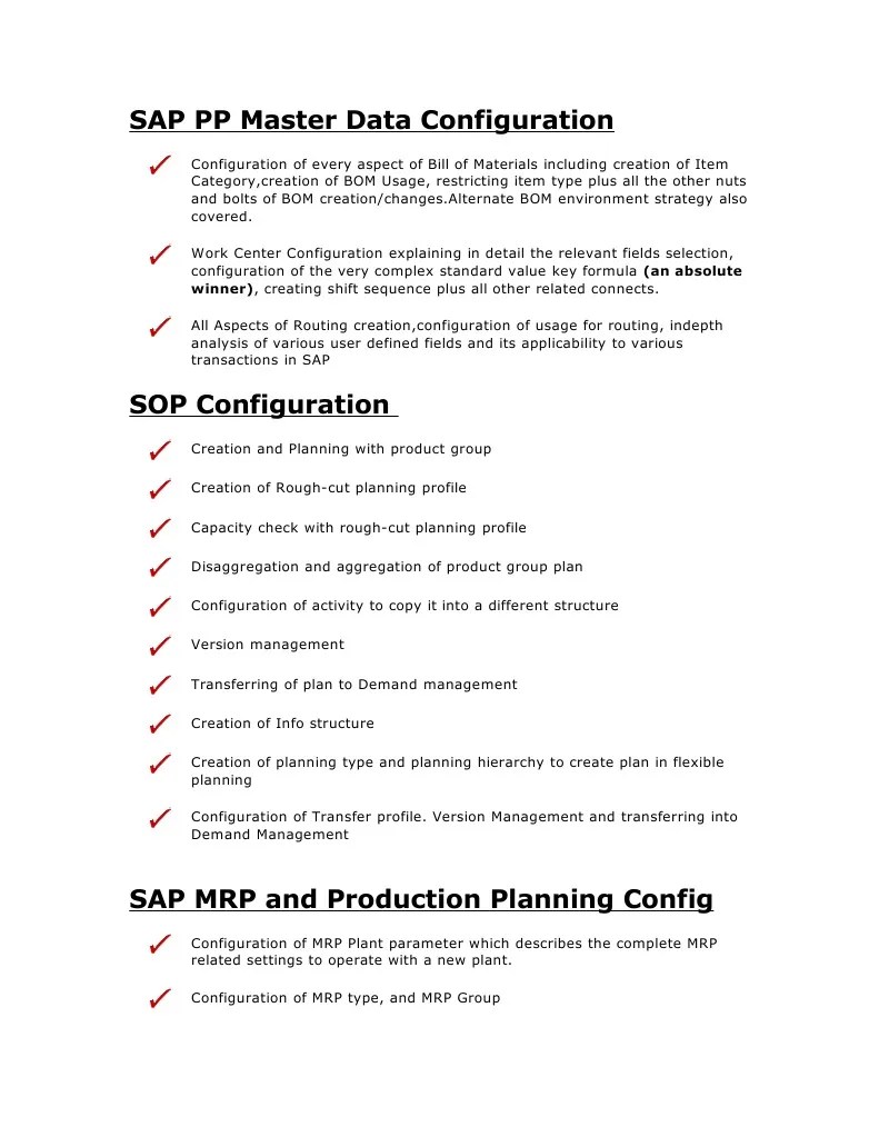 SAP PP Master Data Configuration | PDF | Information Technology Management | Computing