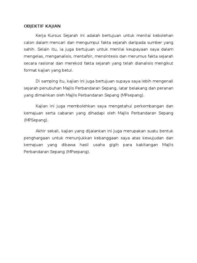 Apa Maksud Objektif Kajian - Objektif Kajian Pdf