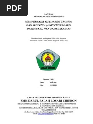 Contoh laporan pkl prakerin tkj. Contoh Cover Laporan Magang Smk Nusagates