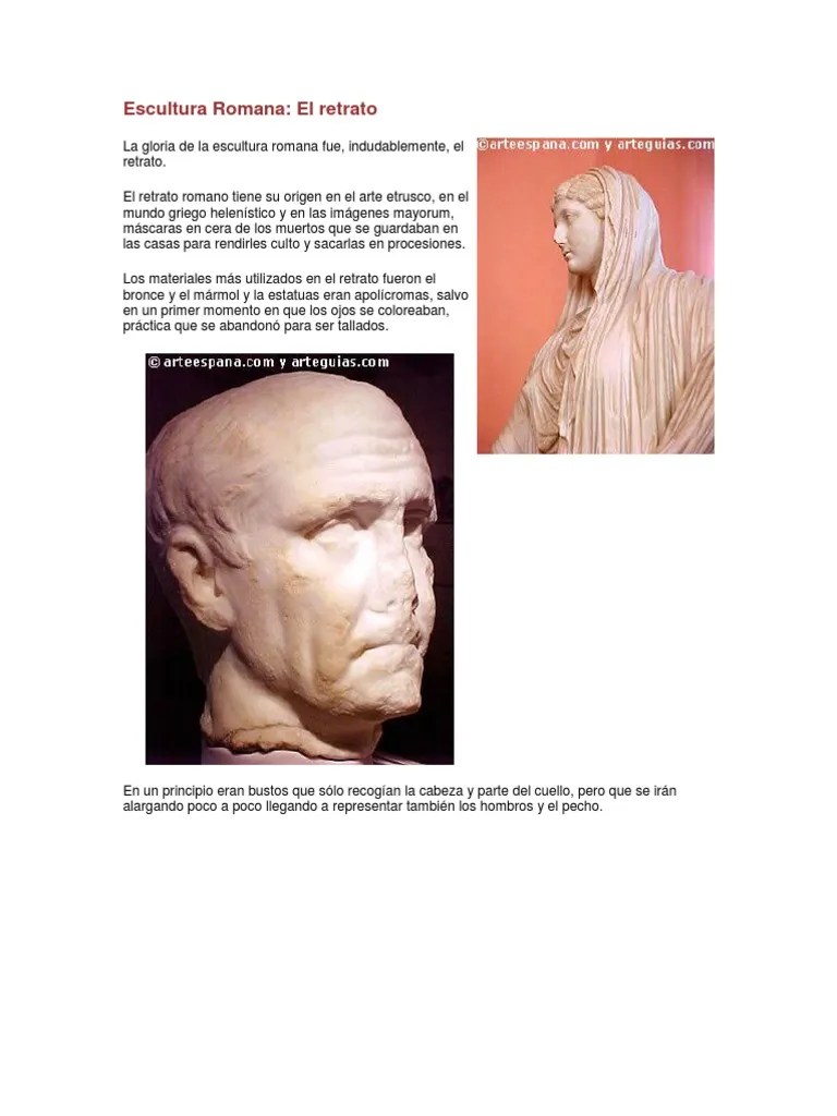 Escultura Romana | PDF | Retrato | Escultura