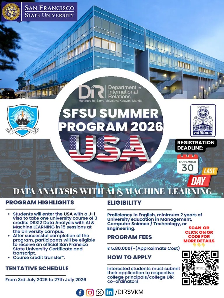 SFSU Summer Program 2026 AI ML PDF 1