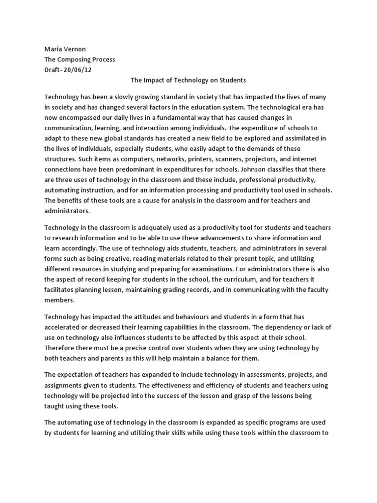 The Impact Of Technology On Students | Classroom | Teachers