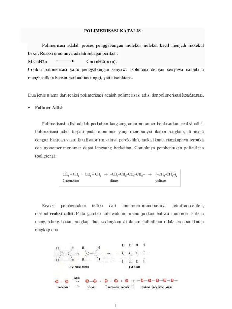 Polimerisasi Katalis | PDF