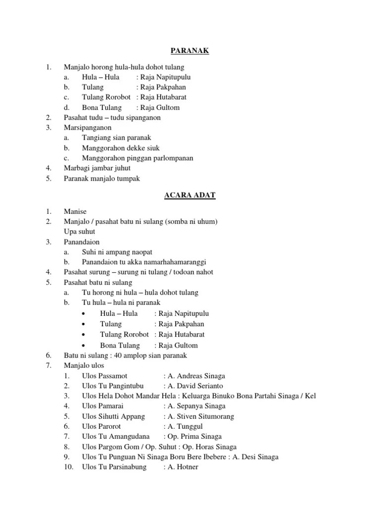 Sulang-Sulang Pahompu | PDF