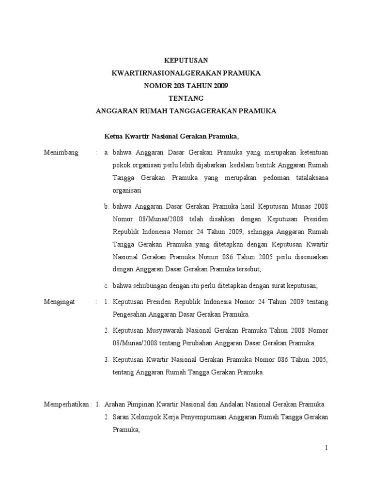 7 Struktur Anisasi Pramuka Penegak Penggalang Sd Smp Smk ADART merupakan ketentuan dasar dan ketentuan operasional bagi suatu organisasi yg mencerminkan aspirasi visi dan misi Gerakan Pramuka Indonesia 2.