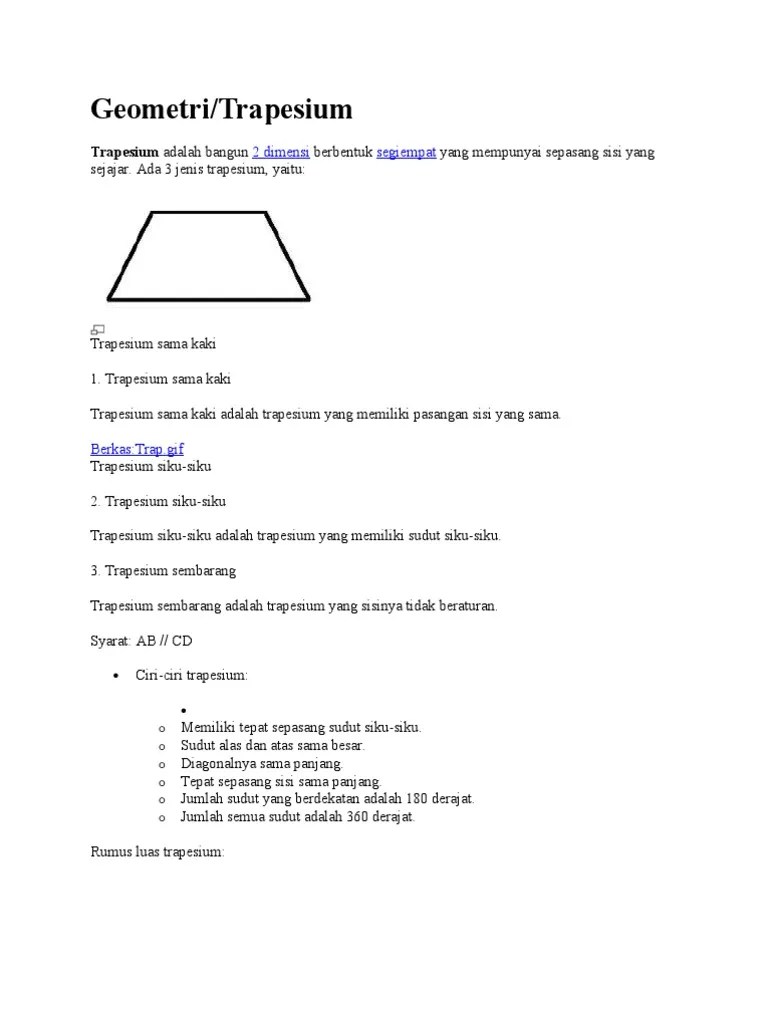 Rumus Trapesium | PDF
