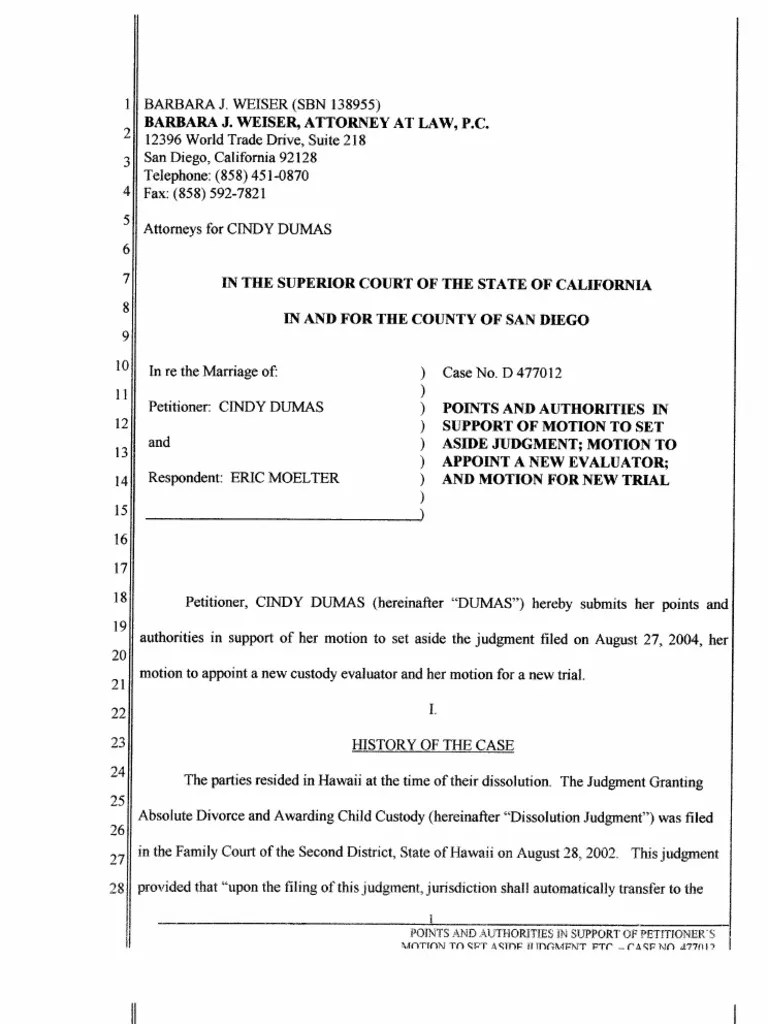 2004 10/18 Motion To Set Aside Judgment | PDF