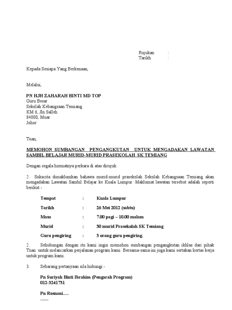 Surat Permohonan Lawatan Sambil Belajar : Contoh Surat Memohon Kebenaran Lawatan - Contoh Surat / Contoh Surat Permohonan Kebenaran Lawatan Sambil Belajar. - Curtina-Satryo