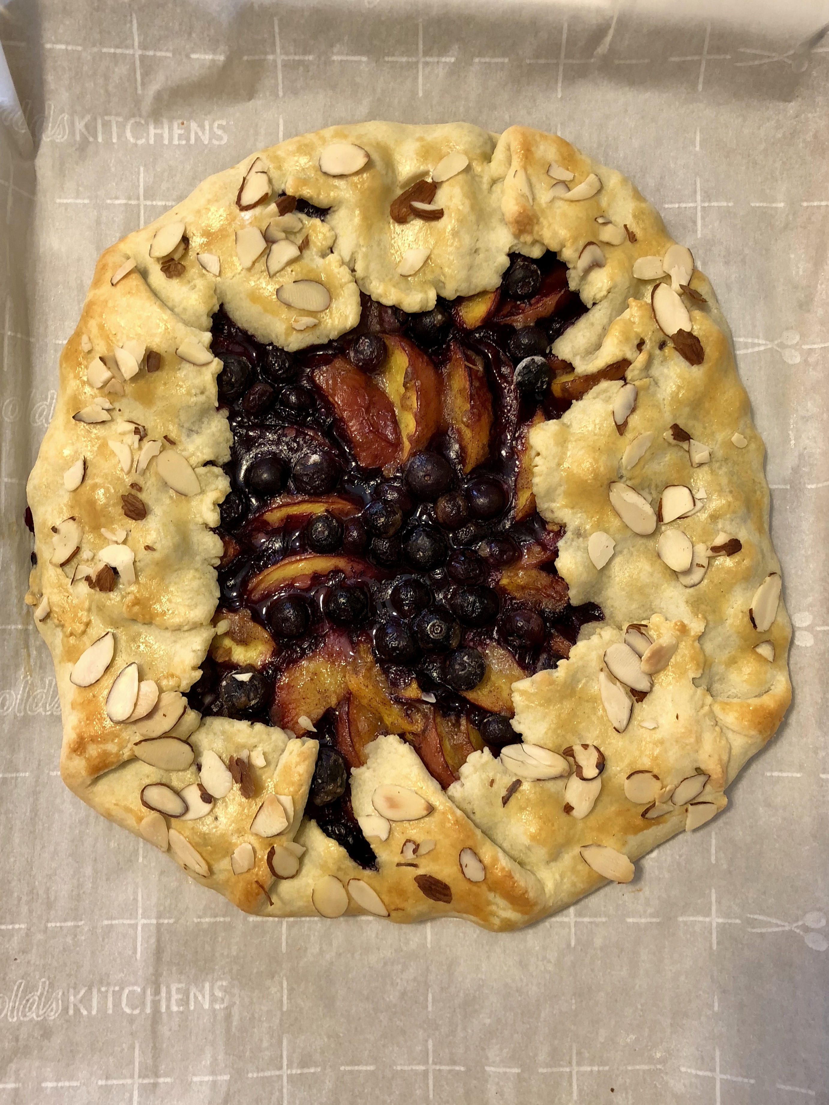 Allow to cool, but serve while still warm. The ginger and cinnamon mixed with the warm fruit is amazing!