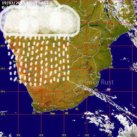Weather forcast image with digitally added rain cloud © Imke Rust
