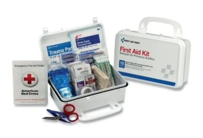First Aid Only - 10 Person ANSI First Aid Kit, Weatherproof Plastic Case, Wall Mount
