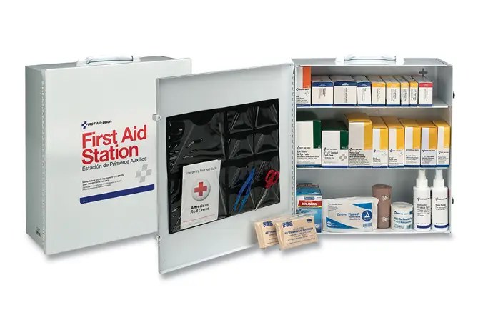 First Aid Only - 3-Shelf Industrial First Aid Station, Steel Case, Wall Mount