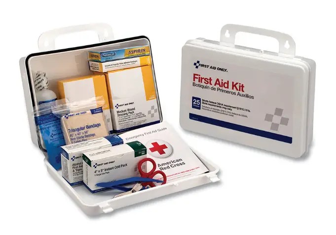 First Aid Only - 25 Person ANSI Plus First Aid Kit, Weatherproof Plastic Case, Wall Mount