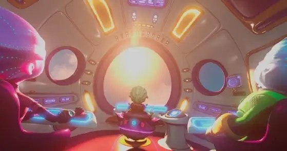 The Stellars spaceship crash‑landing scene – immersive kids adventure in 360