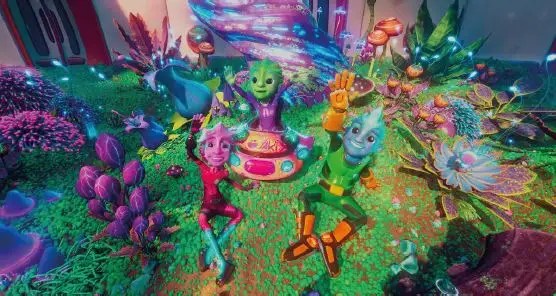Friendly alien characters from The Stellars – family immersive experience for ages 3–10