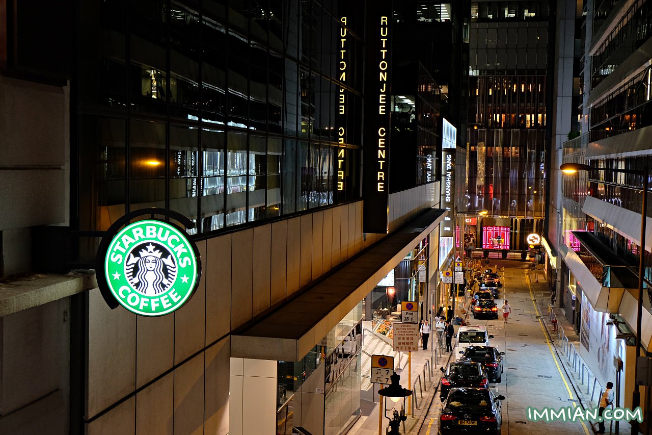 香港中環，星巴克冰室、都爹利街煤氣燈朝聖