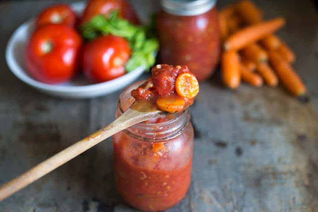 Chunky canned Italian tomato sauce At the Immigrant's Table