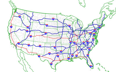 Hitting The Highway Your Guide To The US Interstate Map Us Interstate Freeway 