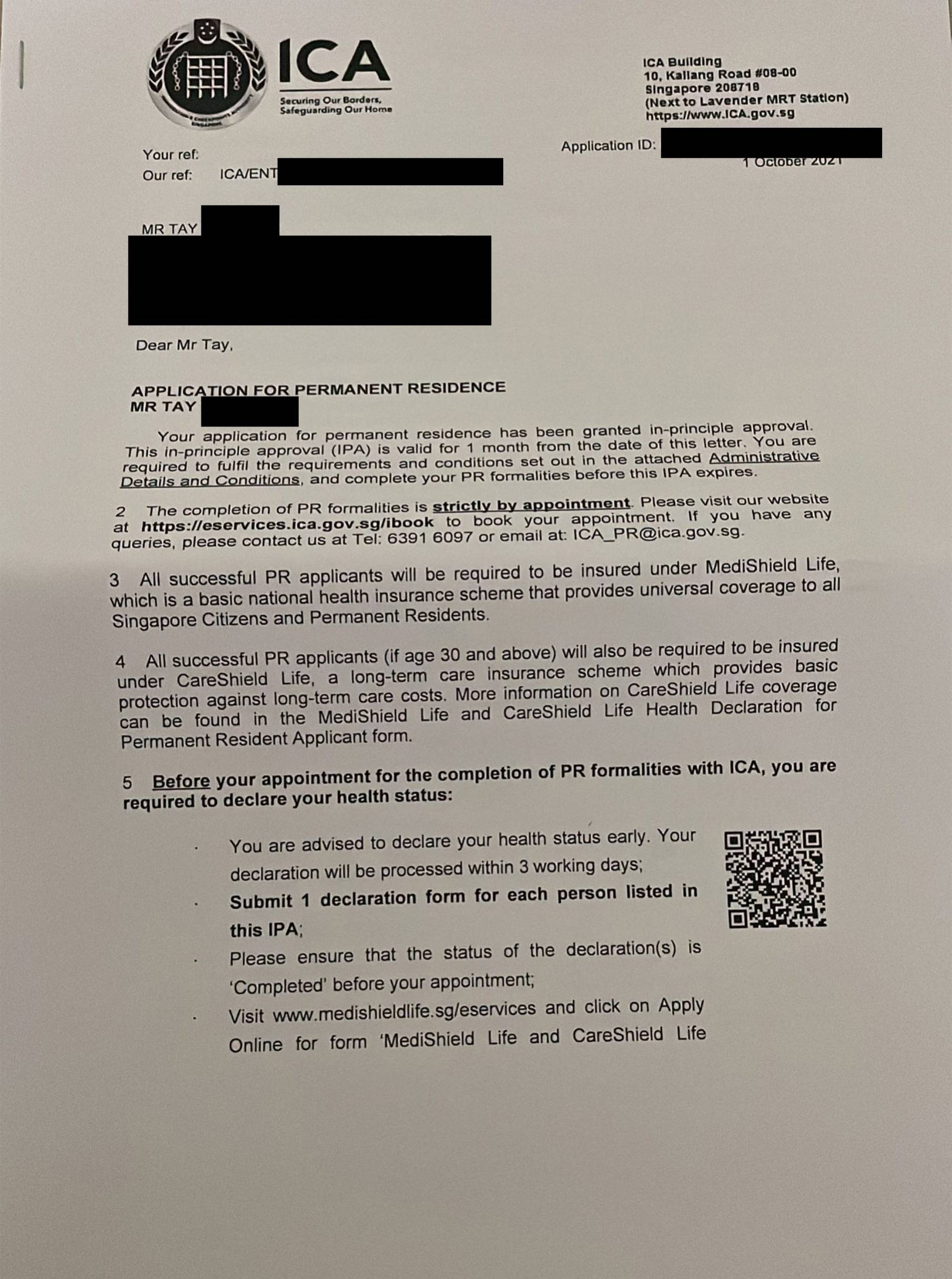Apply pr singapore