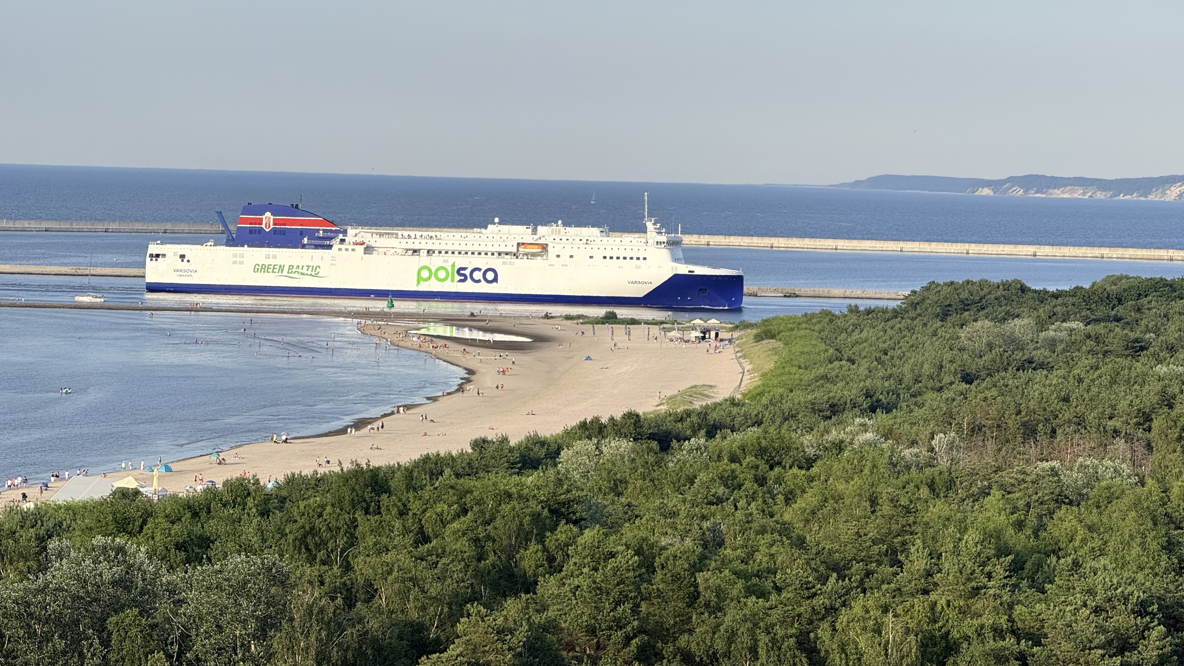 Bursztyn Unity po próbach morskich. Chrzest w Szczecinie, potem linia Świnoujście–Ystad
