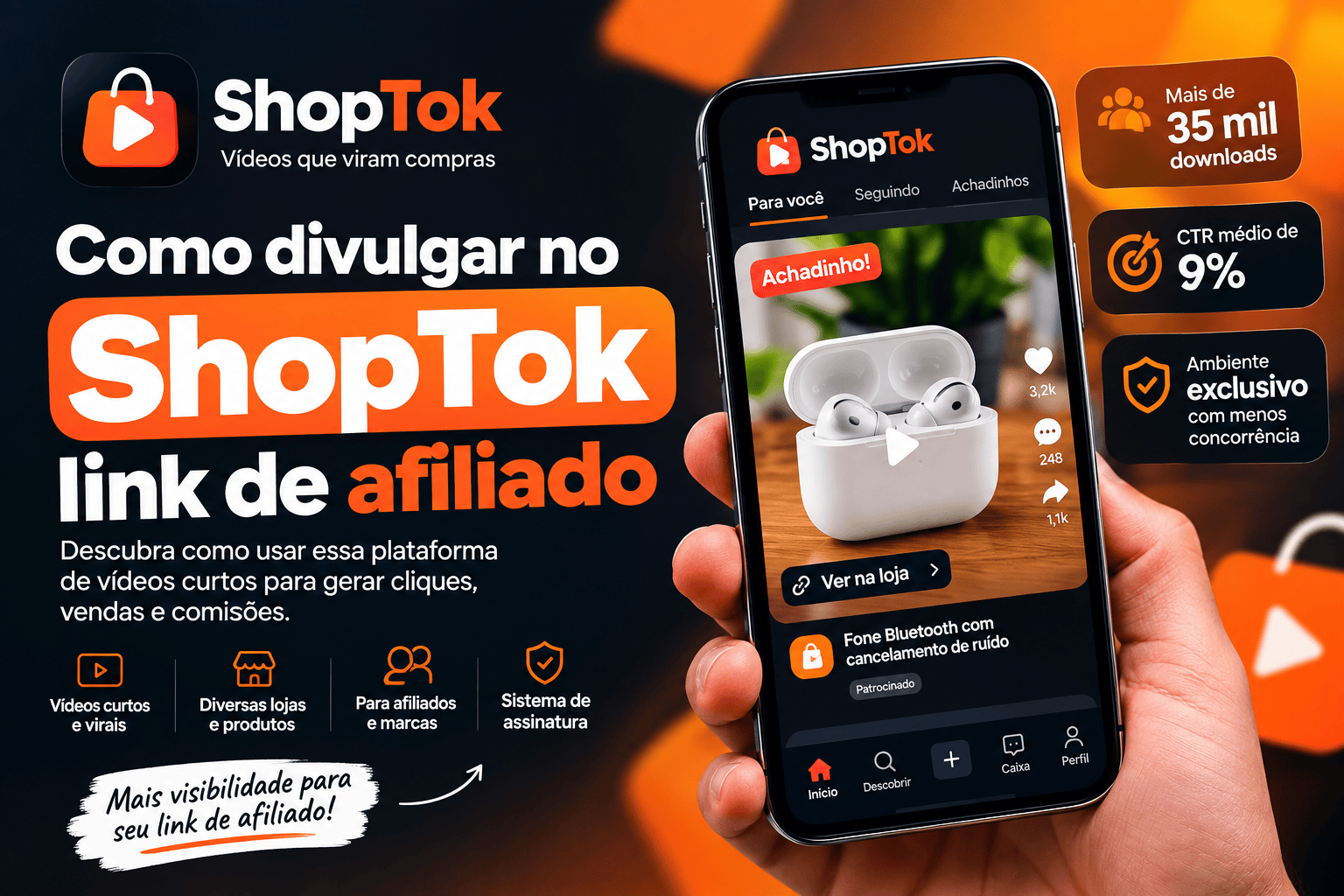 Como divulgar no ShopTok link de afiliado