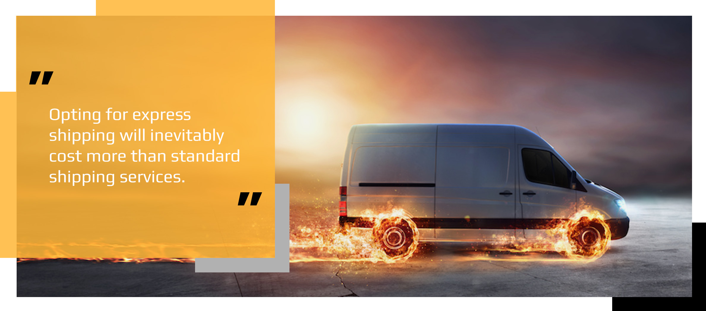 Express delivery courier van en route to destination for overnight delivery