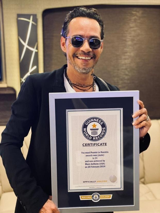 Marc Anthony rompe récord mundial por ser el artista que más ha ganado  Premios lo Nuestro