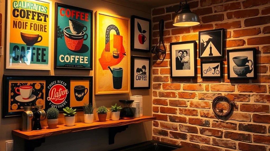 Looking for coffee shop wall art inspiration? 40 creative ideas to